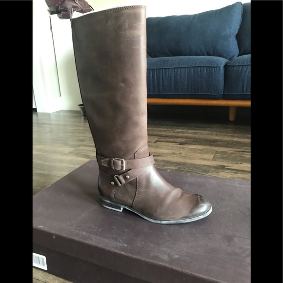 Enzo Angiolini Shoes - Tall Leather Riding Boots